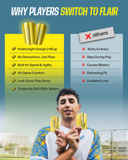 Gold shin pads
