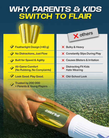 Kids Gold Shin pads